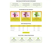 OH RAW wholesale page with pricing table and ordering steps