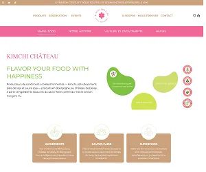 Kimchi Château about page in French