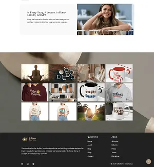 Life Force Enterprise social photo grid and footer